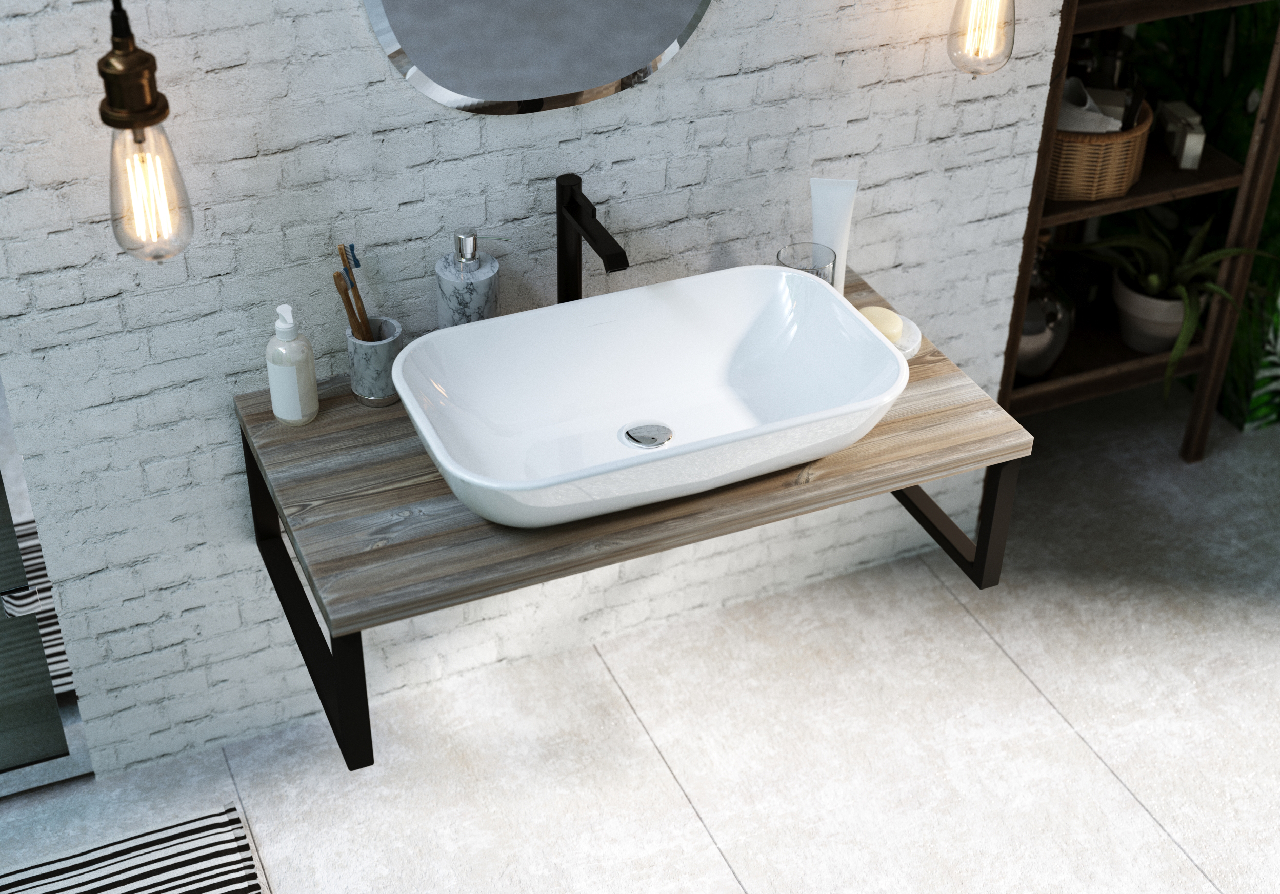 Столешница GRUNGE LOFT 80 Дуб Намибия