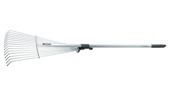 Грабли веерные стальные, 190-520х1200-1500 мм, 15 зубьев, раздвижные, стальной черенок// Palisad