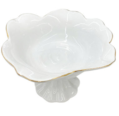 Ваза на ножке"Роза"отводка золотом 220*220*150