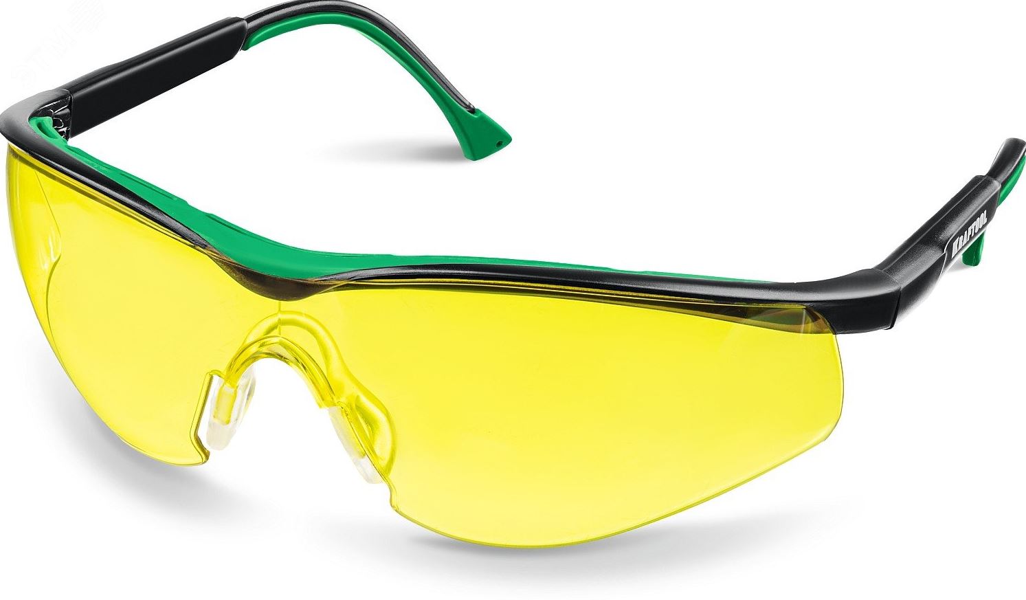Защитные жёлтые очки BASIC стекло-моноблок с покрытием уст. к истиранию и запот., откр. типаKRAFTOOL