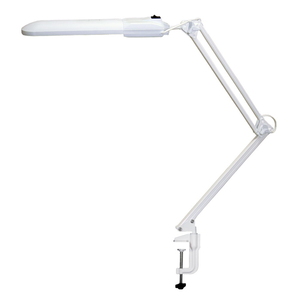 Настольный светильник Дельта С16 (МС,белый, на струбцине,светод, 8 Вт)(_5_)