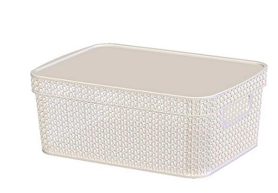 Корзинка "Лён" 11л с/кр Слоновая кость (16) АП 451