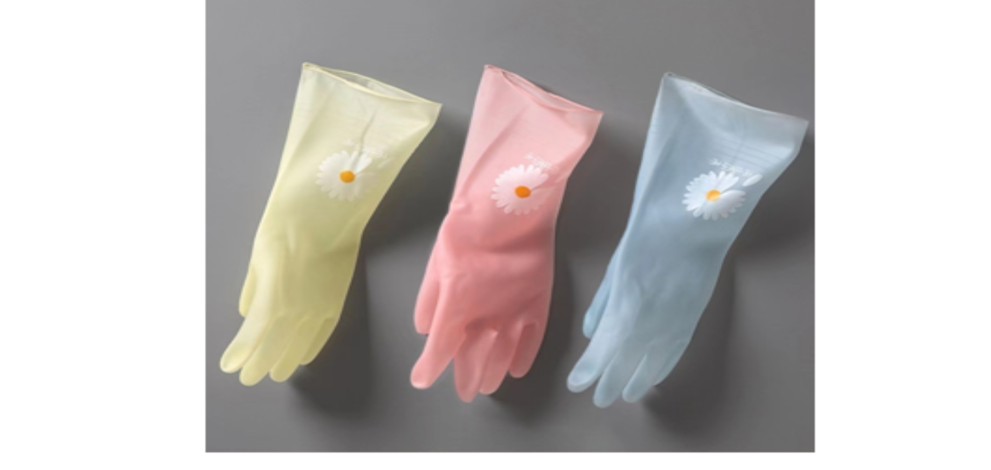 Перчатки резиновые плотные Цветок(200)