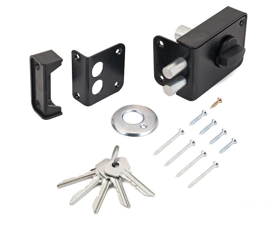 Замок накладной "Зенит" ЗН1-3-1, черный (16)