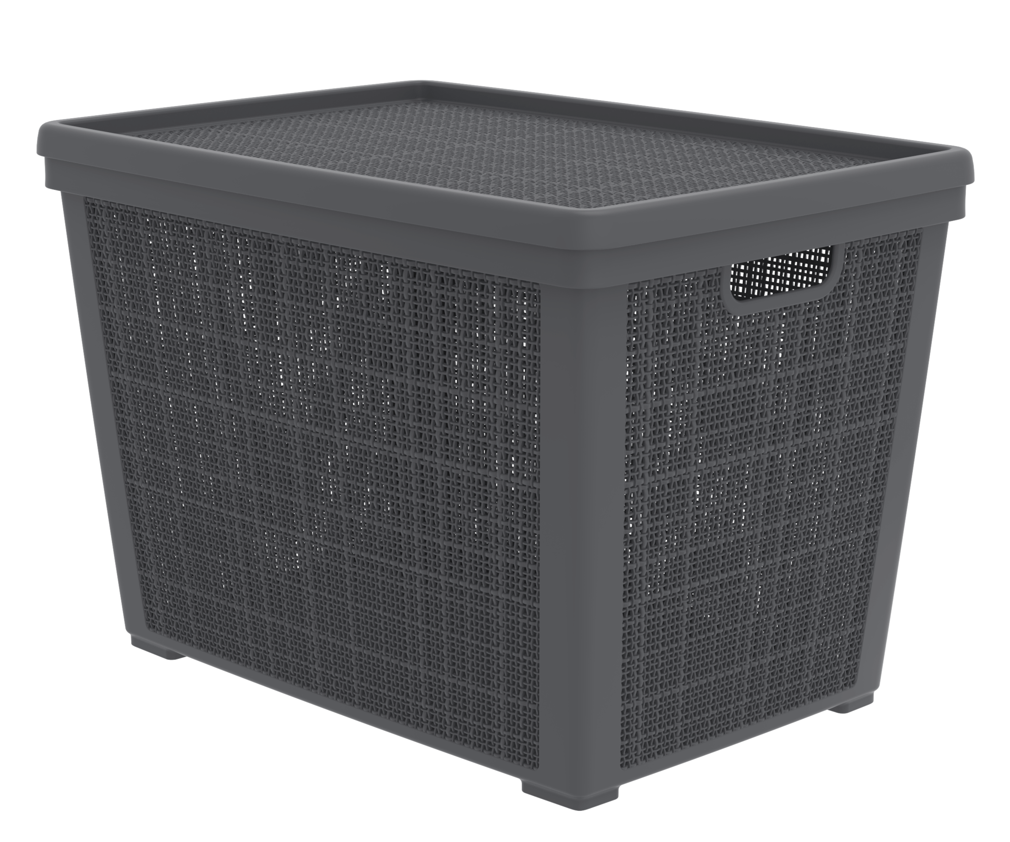 Корзинка "Лён" 65л с/кр Графит (8) АП 481