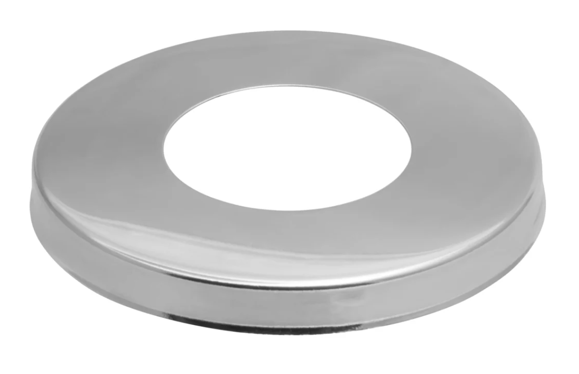Чашка декоративная (отражатель) 3/4" цилиндр низкий (нержавеющая сталь, хром), MP-У