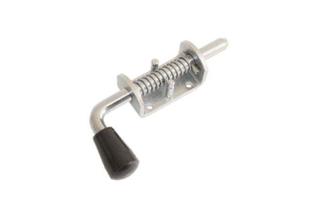 Засов пружинный Домарт (75) 160мм, цинк (10)