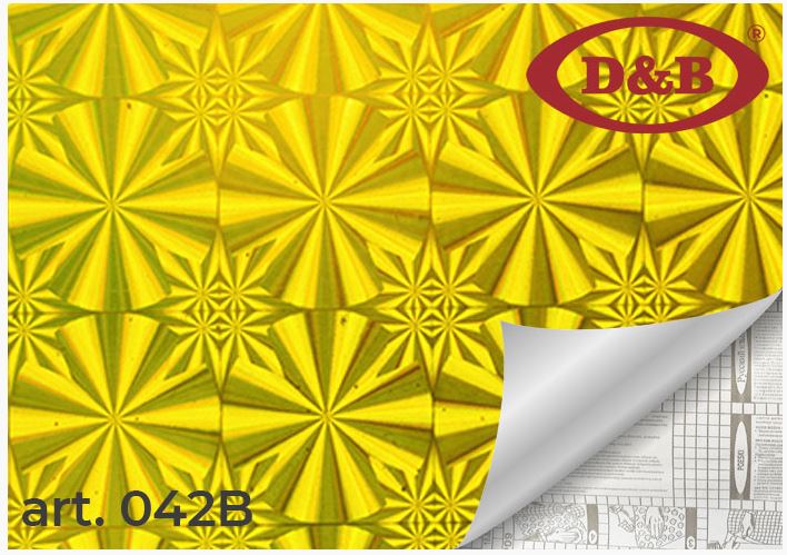 Пленка самоклеящаяся D&B 0,45*8м 042B LB ГОЛОГРАФИЯ  золото 5/20															
