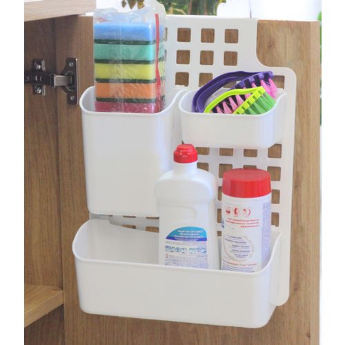 Органайзер навесной М1594 с контейнерами Белый