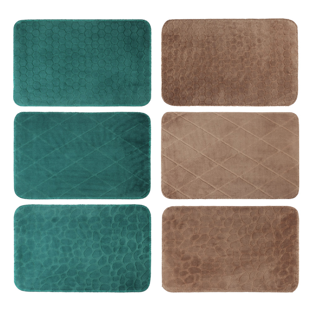 Коврик велюровый «Плитка», полиэстер, 35х55 см, 3 дизайна VETTA