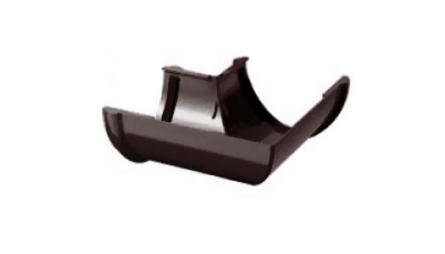 Угол желоба наружный D125 (ПЛД-02-8017-0,6) шоколадно-коричн