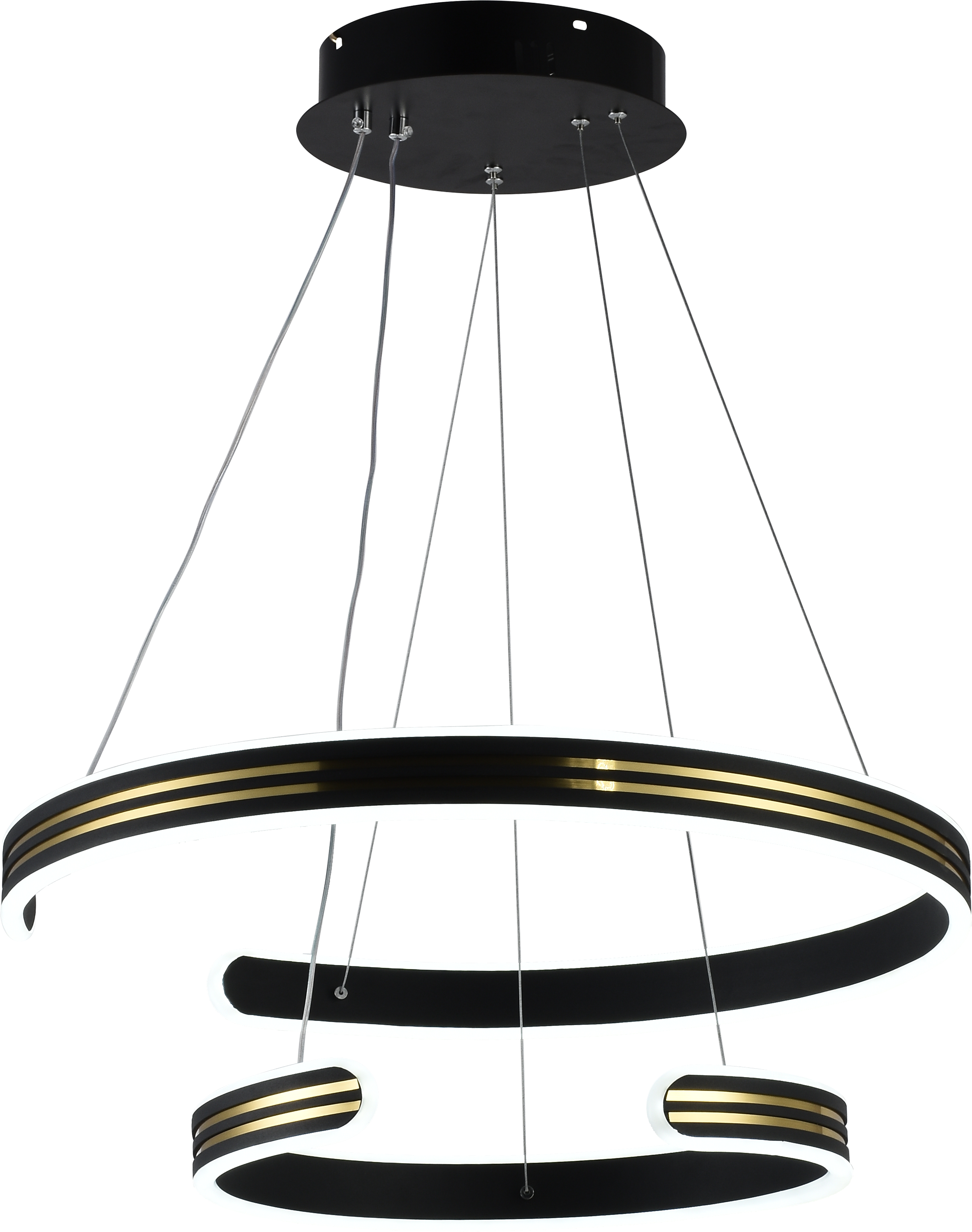 Подвесной светильник AU61228/2 BK+FGD Кольцо LED Черный+Золото 192W 3000-6000K ПДУ