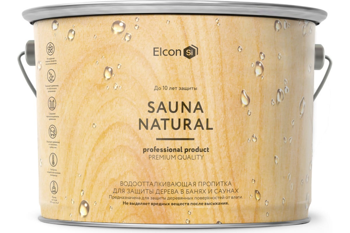 Пропитка для бани и сауны Elcon Sauna Natural (2 л) (4)