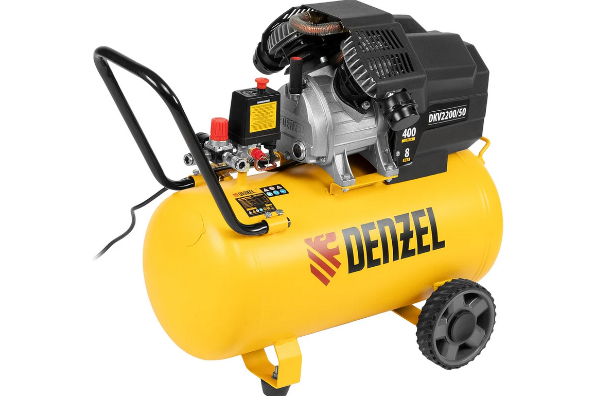 Компрессор воздушный DKV2200/50,Х-PRO 2,2 кВт, 400 л/мин, 50 л// Denzel