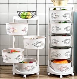 Стеллаж для хранения- корзины 3 этажа