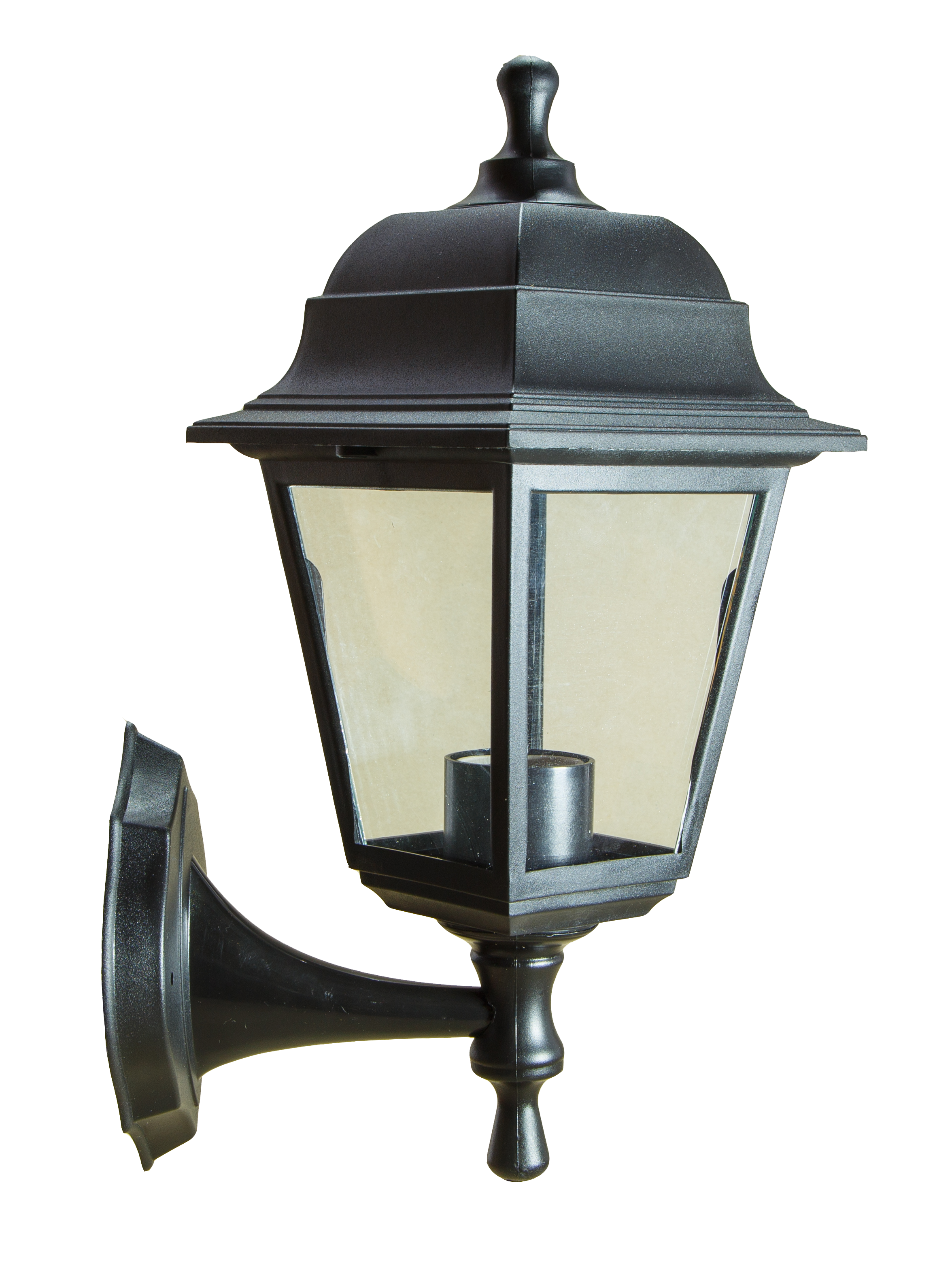 Светильник садово-парковый четырехгранный настенный 60вт, Е27, черный, IP44 (4)