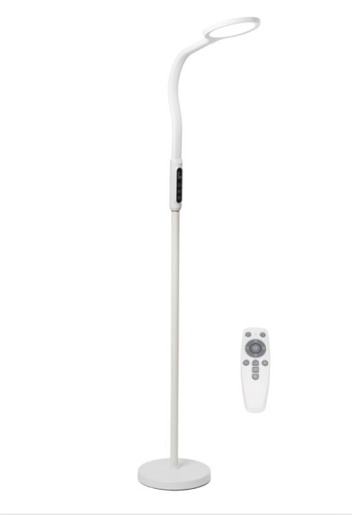 Напольный светодиодный торшер ARTSTYLE, гибкая стойка,димм., изм. цвет. тем-ра, с ПДУ, 18В, бел/черн