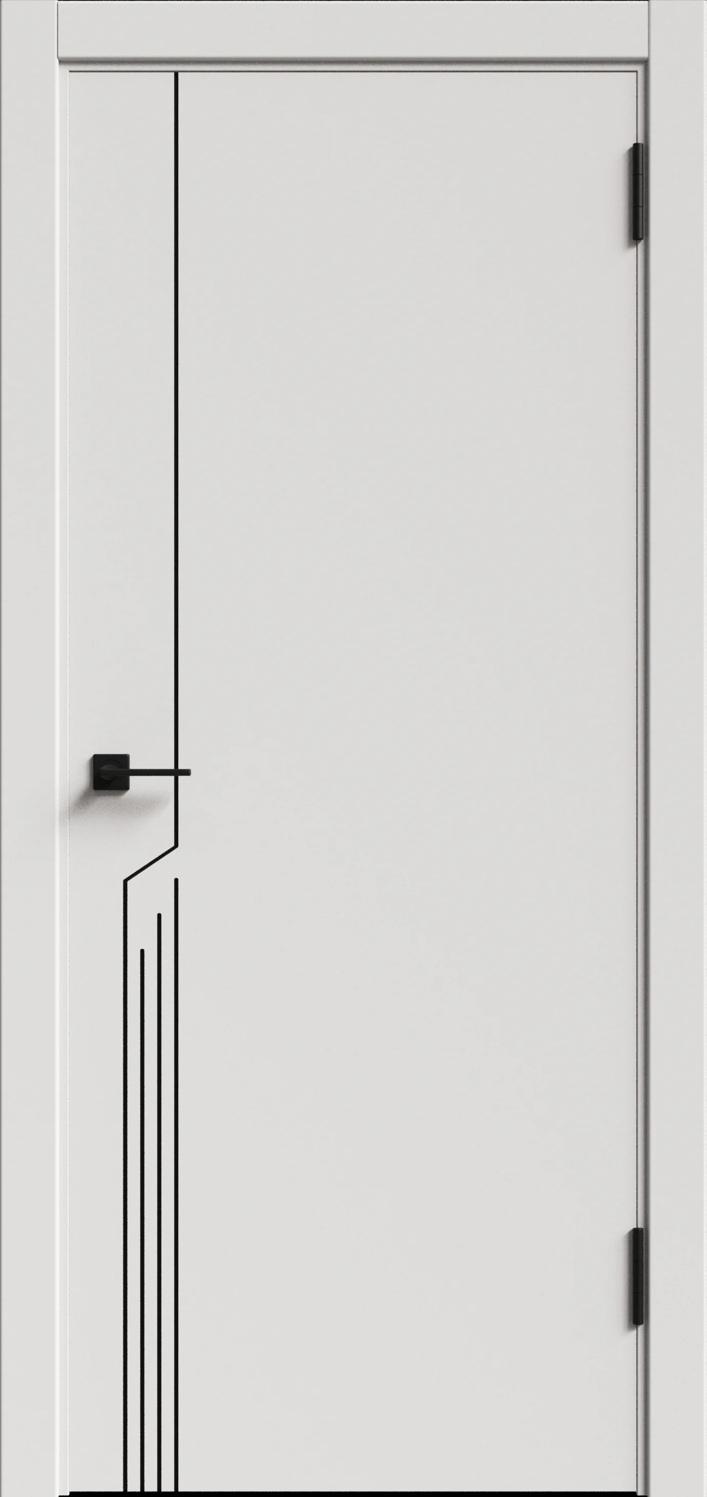 Дверь Lines Li-2 ПЭТ Платина ПГ900 АВС кромка с 2-х сторон