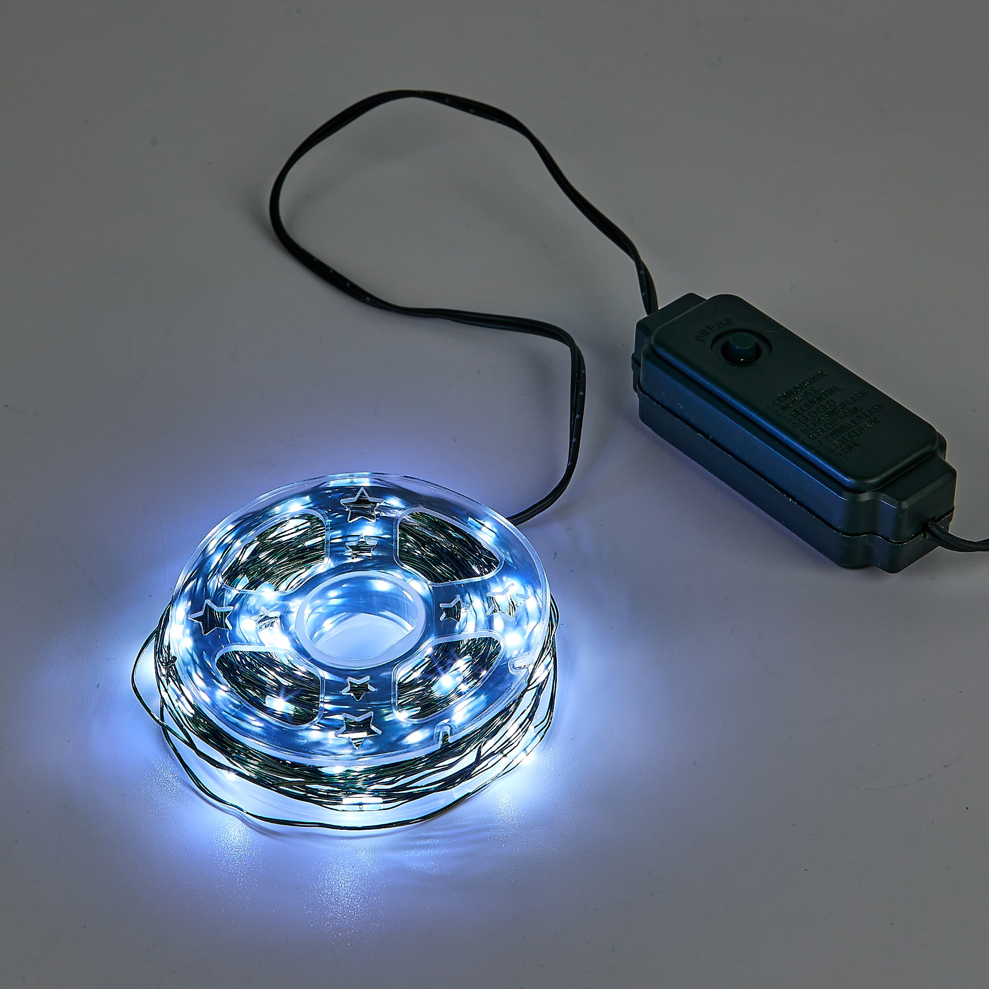 Гирлянда светодиодная "Роса", 20м. 200 светодиодов. Белый свет. ULD-S2000-200/DGA WHITE IP20 DEW 