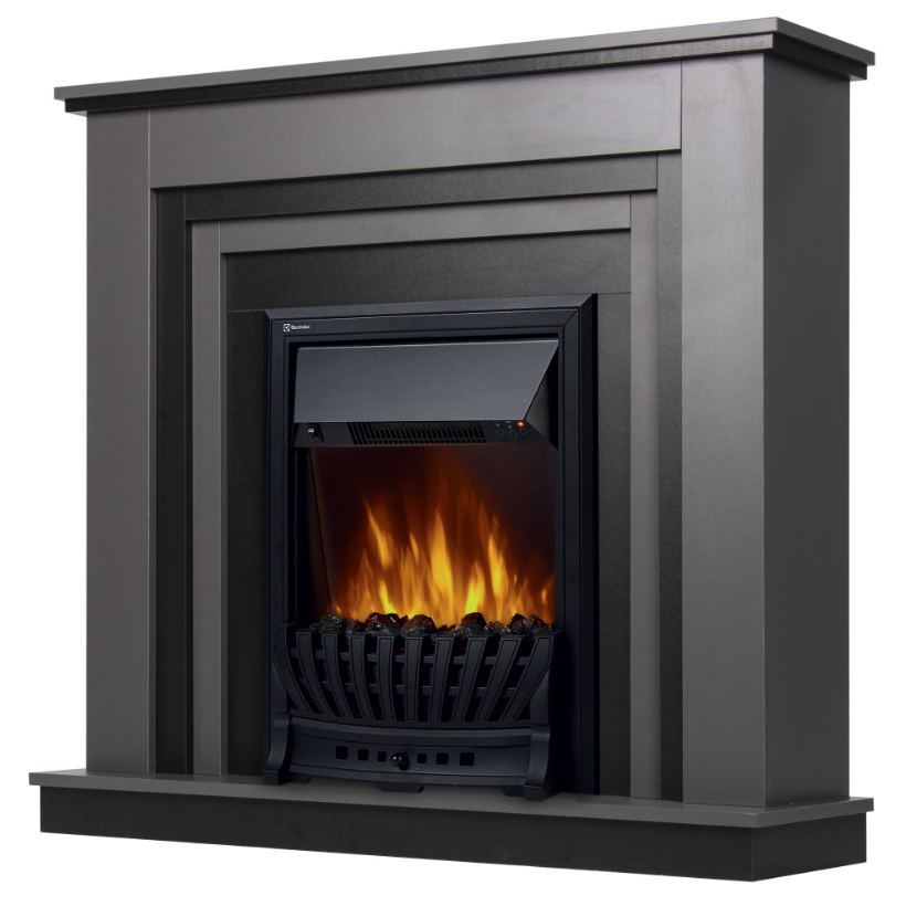 Каминокомплект:Очаг Electrolux Classic EFP/P-1020LS, портал Grado Classic графит, черный