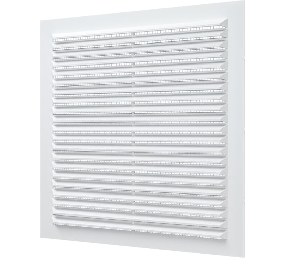 Решетка вент. 234х234 с сеткой, белая (60)