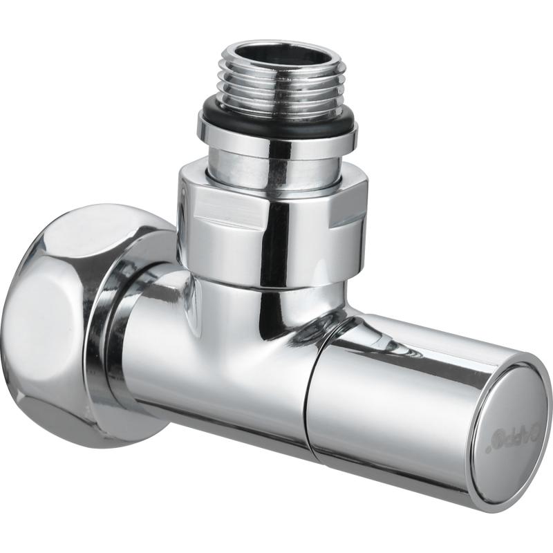 Кран для полотенцесушителя прямой, хром, 3/4"1" Н*В