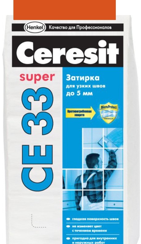 Затирка Ceresit CE 33 2кг Кирпичный (12)