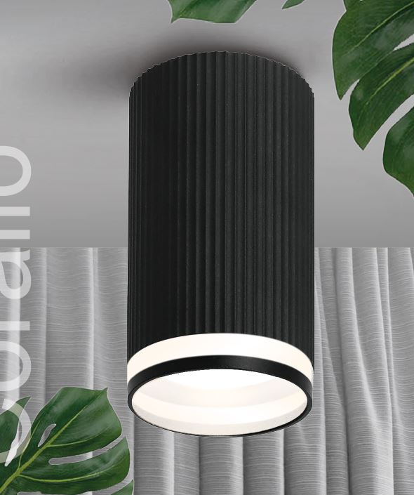 Светильник накладной под лампу GU10 Чёрный CORALLO WOLTA