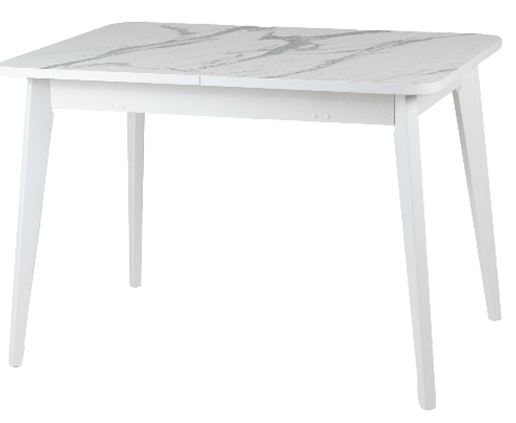 Стол Бриз-2 1100(390)*740 0453 SH Белый мрамор, подстолье белый