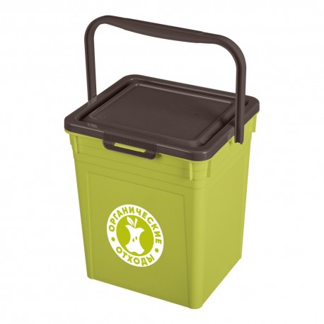 Контейнер д/мусора 8,0л зеленый Быт