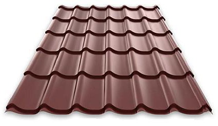 Эконом. Профиль декоративный Монтерра-Х (ПЭ-01-8017-0.4) шок-коричневый (1,50*1,190) (1шт=1,785м2)