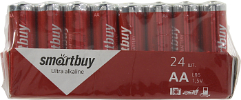 Батарейка алкалиновая Smartbuy AA/LR6/4S (24/480) (1шт в блист) (480)