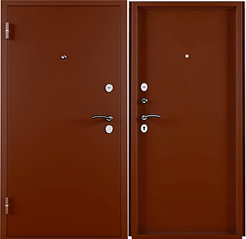 Дверь метал Титан метал/метал, медь, 860*2050 левая