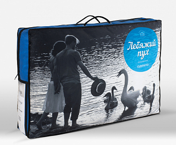 Одеяло Лебяжий пух 140х205 ВС 100% хлопок (Ивш)