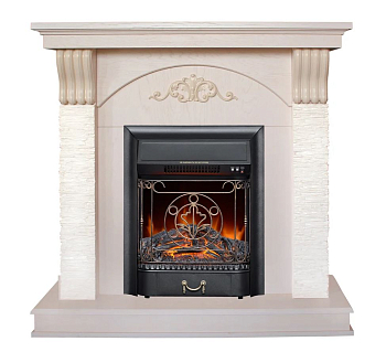 УЦЕНКА Каминокомплект CORFINO STD/18 WT + MAJESTIC LUX BL																