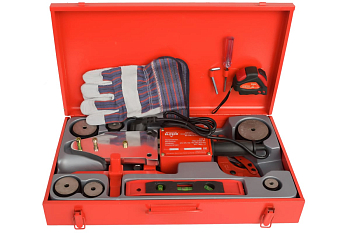 Аппарат д\сварки полипропиленовых труб,220В,1.5кВт,50-300°С,насадкиФ20\25\32\40\50\63мм,кейс,акс (1)