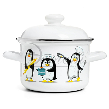 Кастрюля ЭТ-72327 "Пингвины" цилиндрическая 1.5 л *8